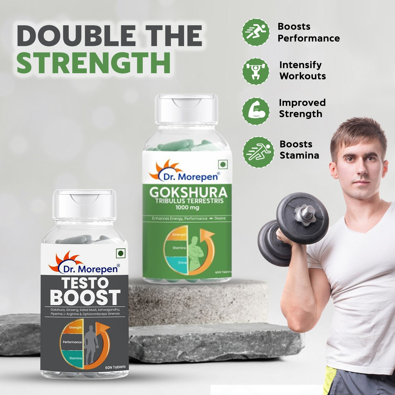 Dr Morpen Gokshura & Testo Boost -Performance Combo Pack