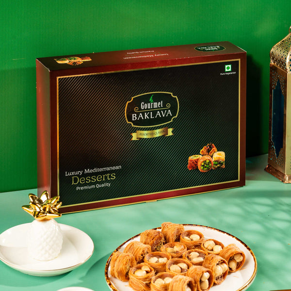 Gourmet Baklava Luxury Gift Box Of Hazelnut Nest Baklava