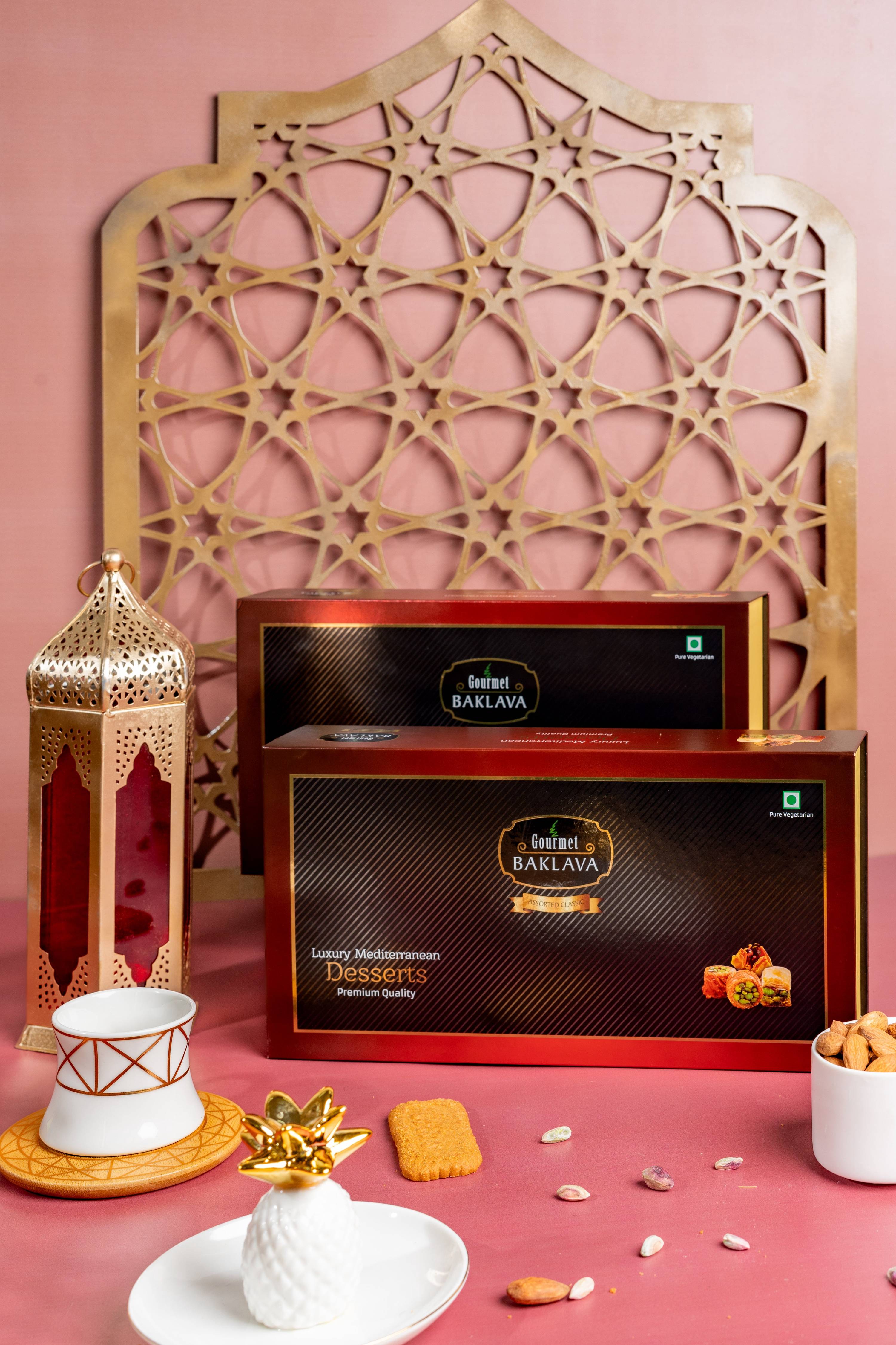 Gourmet Baklava Crescent Gift Box Of Hazelnut Nest Baklava