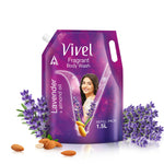 Thumbnail for Vivel Fragrant Body Wash Lavender & Almond Oil Shower Gel Supersaver XL Refill Pouch - Distacart