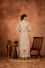Thumbnail for Joban Fashion Red Green Hand Block Printed Cotton Suit Set - Distacart