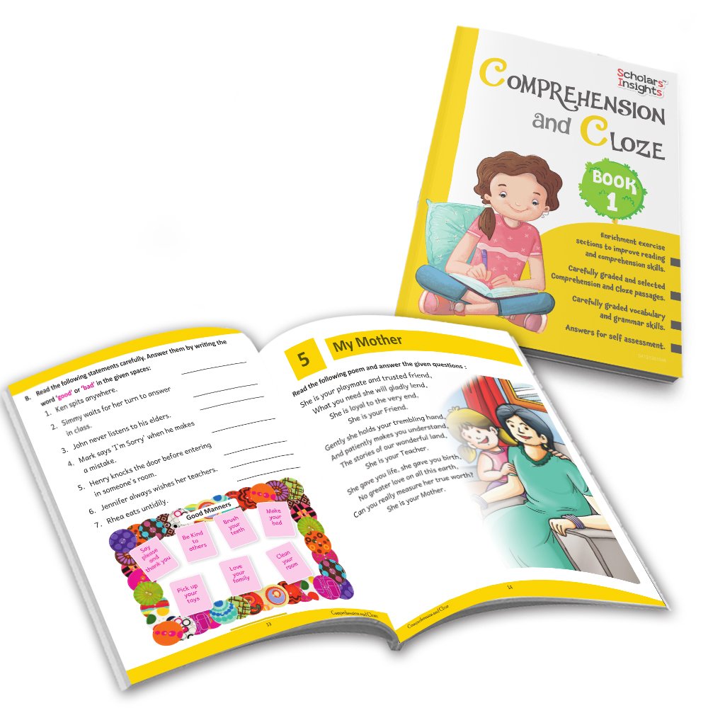 Grade 1 Ultimate English Combo Practice Workbooks Set of 4: Grammar, Writing Skills, Olympiad Prep, and Gear Up English| Ages 6-7 Years
