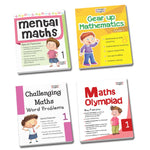 Thumbnail for Grade 1 Comprehensive Learning with Mathematics Workbooks Set of 4 Ages 6-7 Years: Gear Up Math, Mental Math, Olympiad, and Challenging Word Problems