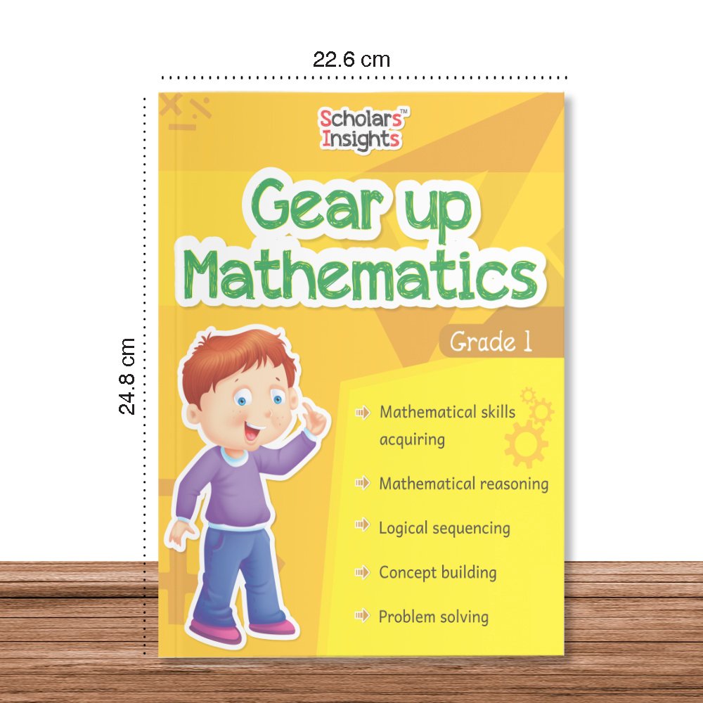 Grade 1 Comprehensive Learning with Mathematics Workbooks Set of 4 Ages 6-7 Years: Gear Up Math, Mental Math, Olympiad, and Challenging Word Problems - Distacart