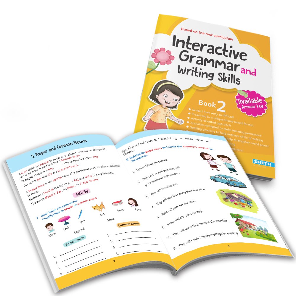 Grade 2 Ultimate English Combo Practice Workbooks Set of 4: Grammar, Writing Skills, Olympiad Prep, and Gear Up English| Ages 7-8 Years