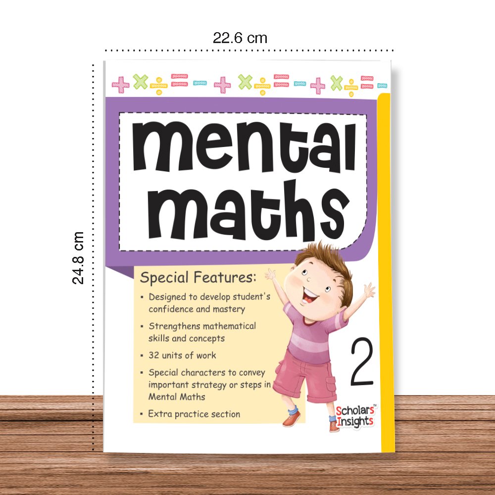 Grade 2 Comprehensive Learning with Mathematics Workbooks Set of 4 Ages 7-8 Years: Gear Up Math, Mental Math, Olympiad, and Challenging Word Problems - Distacart