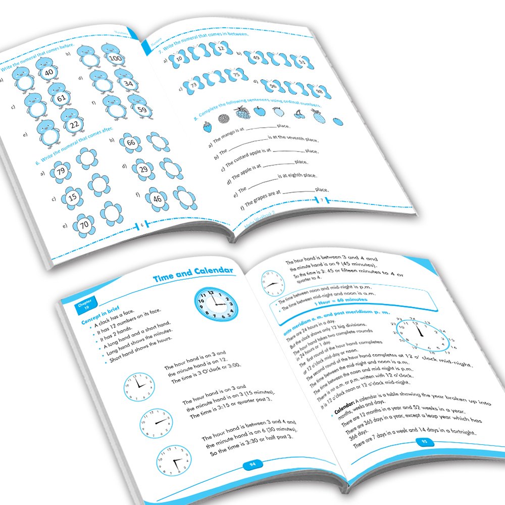 Grade 2 Comprehensive Learning with Mathematics Workbooks Set of 4 Ages 7-8 Years: Gear Up Math, Mental Math, Olympiad, and Challenging Word Problems