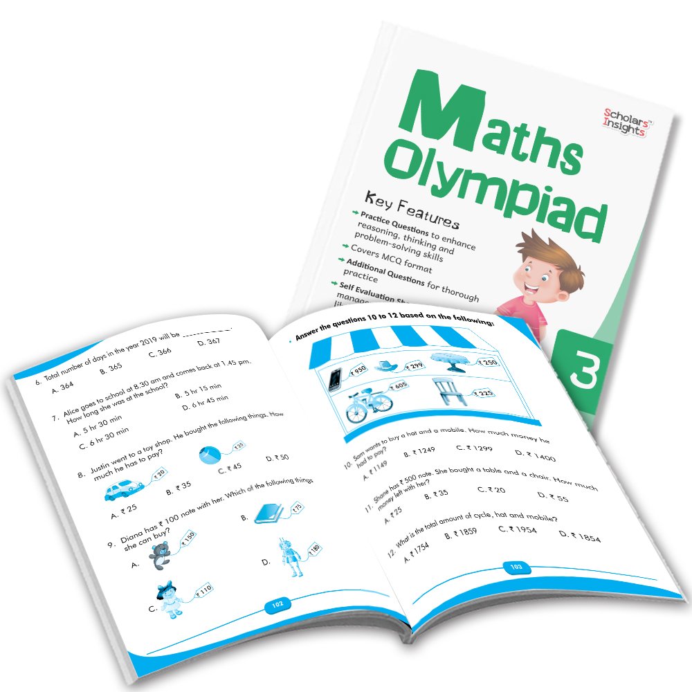 Grade 3 Comprehensive Learning with Mathematics Workbooks Set of 4 Ages 8-9 Years: Gear Up Math, Mental Math, Olympiad, and Challenging Word Problems