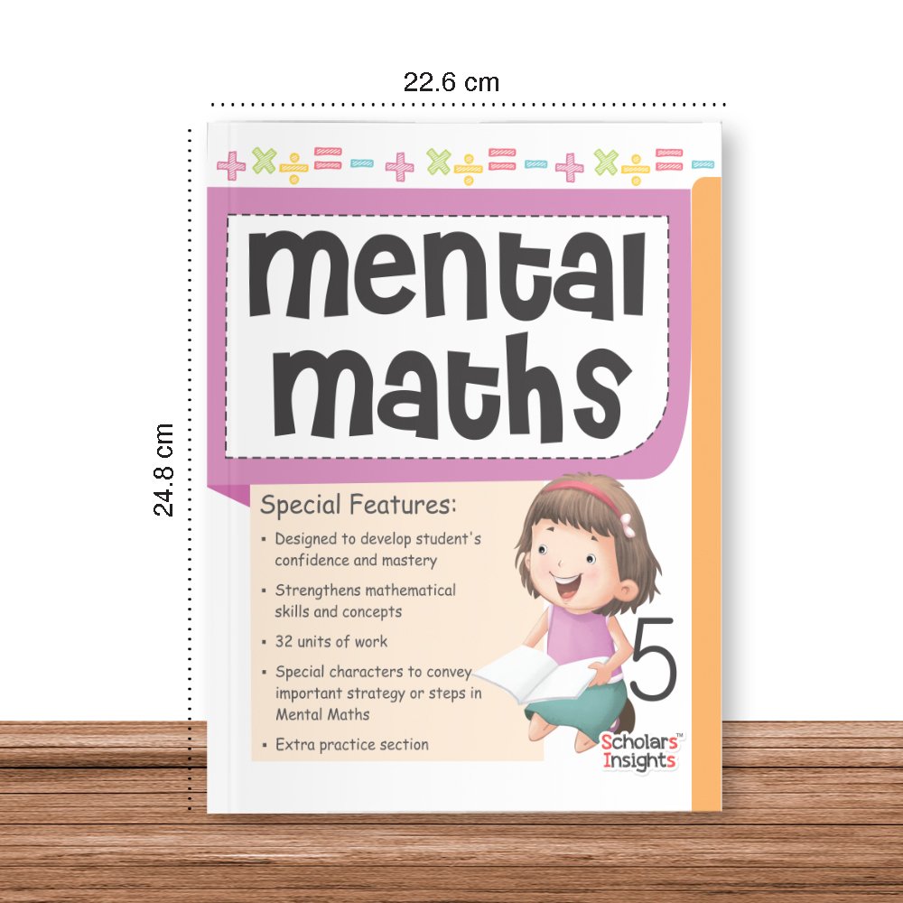 Grade 5 Comprehensive Learning with Mathematics Workbooks Set of 4 Ages 10-11 Years: Gear Up Math, Mental Math, Olympiad,Challenging Word Problems - Distacart