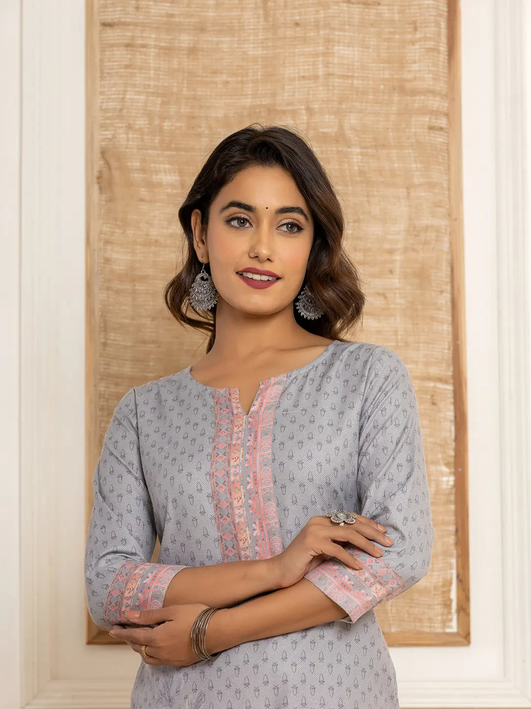 Yufta Green Cotton A-Line Kurta With Digital Print