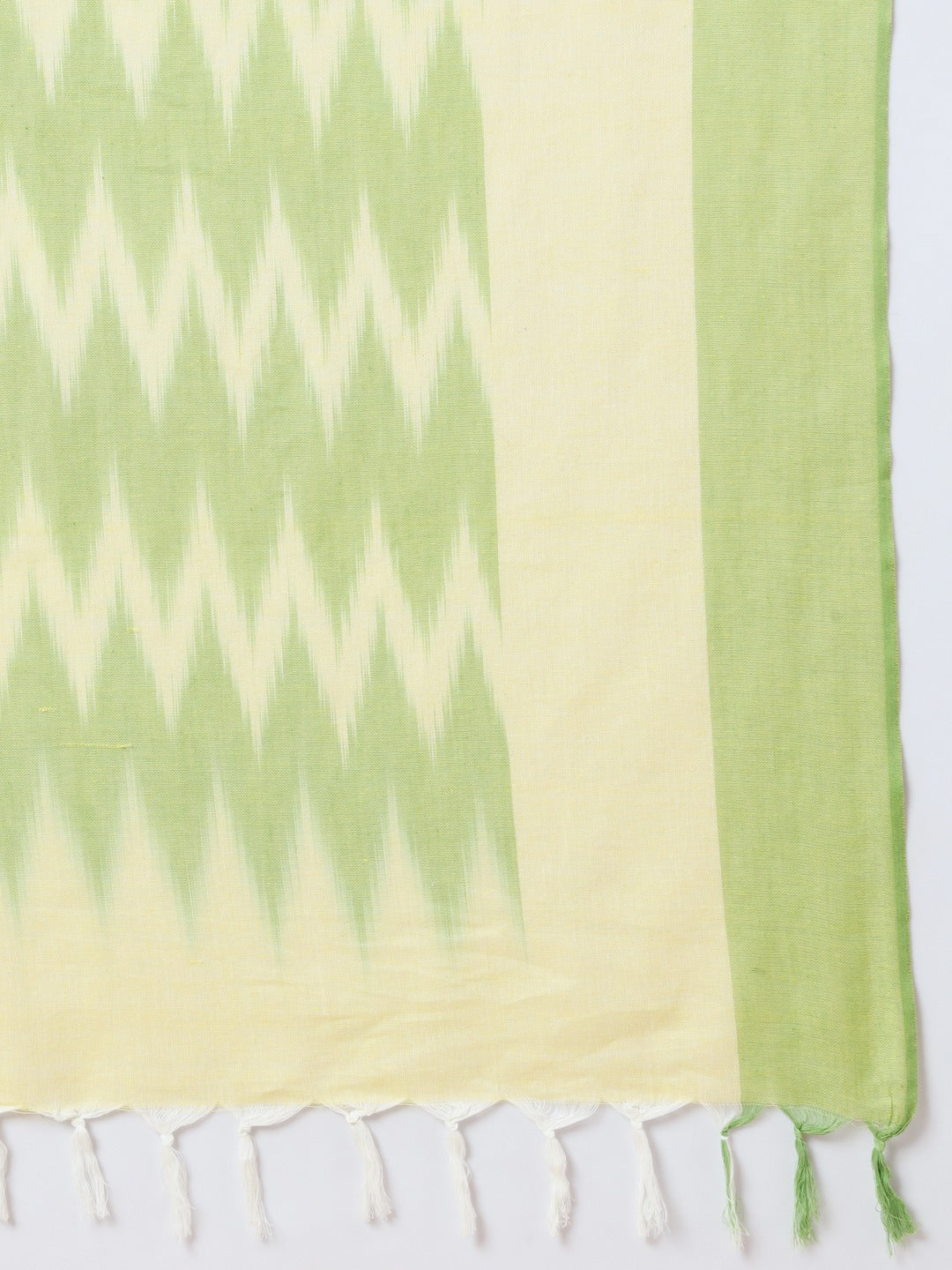 Yufta Green Cotton Ikat Kurta Dupatta Set - Distacart
