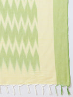 Thumbnail for Yufta Green Cotton Ikat Kurta Dupatta Set - Distacart
