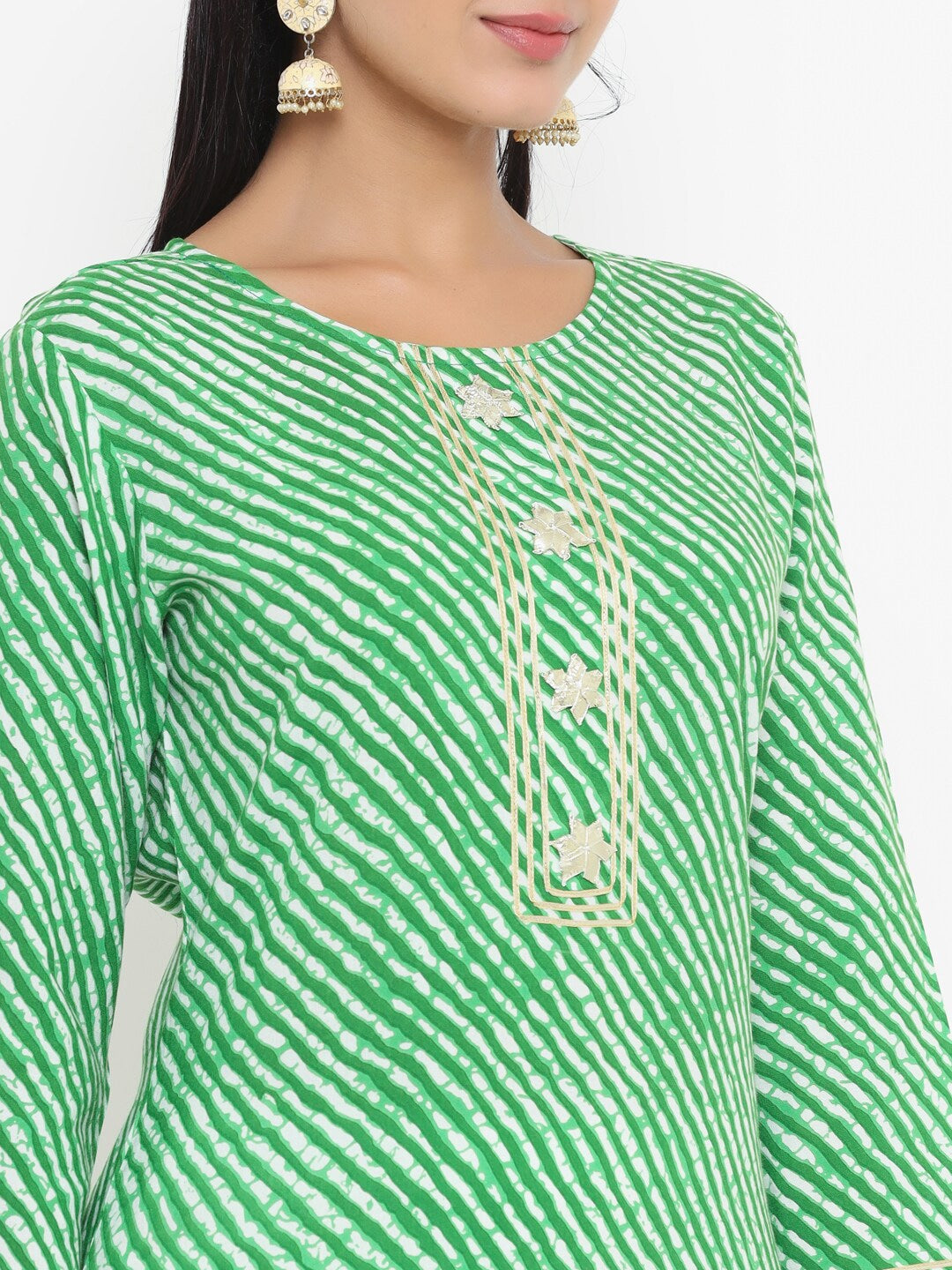Yufta Green Printed Kurta - Distacart