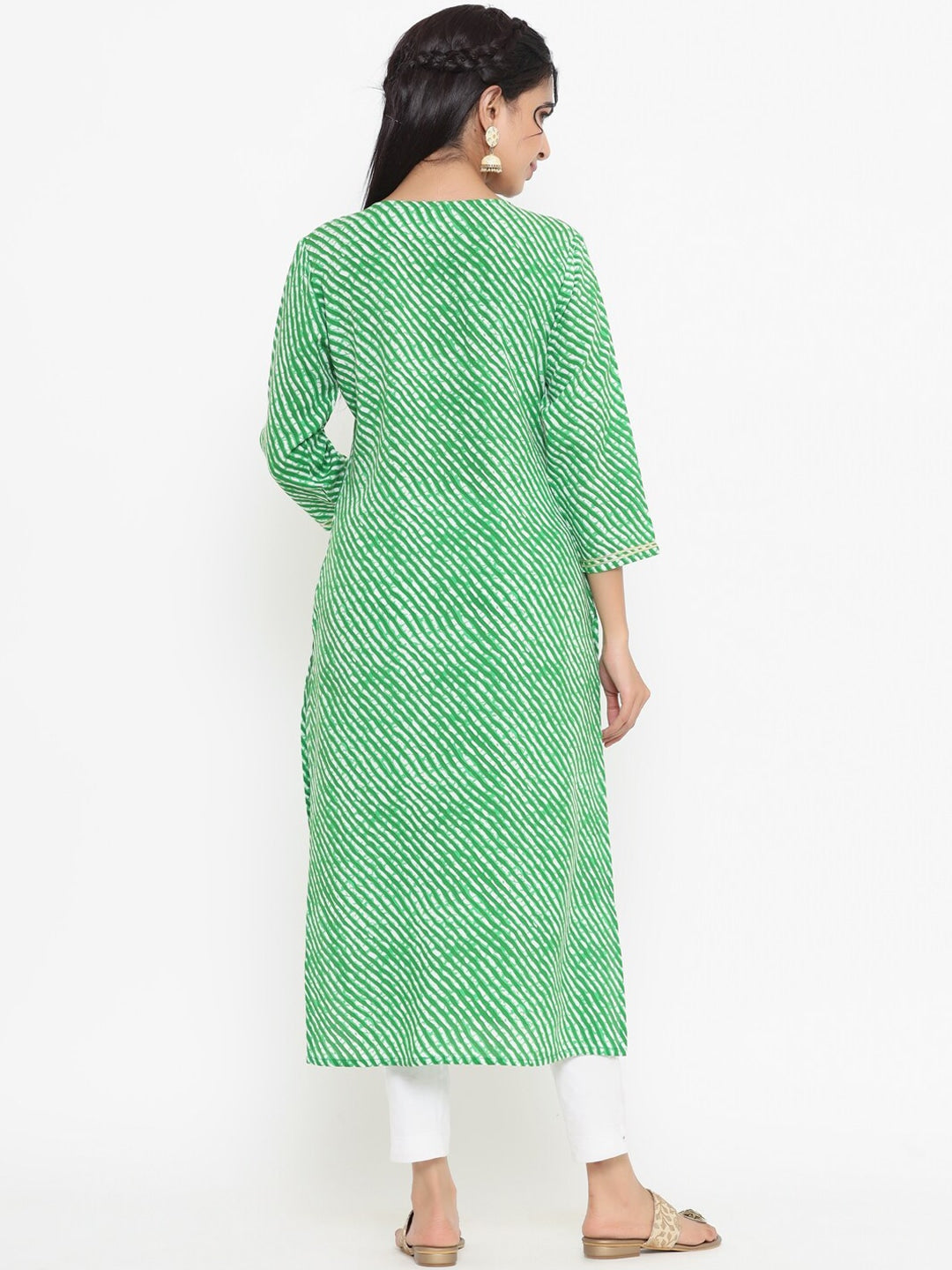 Yufta Green Printed Kurta - Distacart