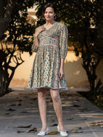 Thumbnail for Yufta Green Pure Cotton Paisley And Tassels Were Dress - Distacart