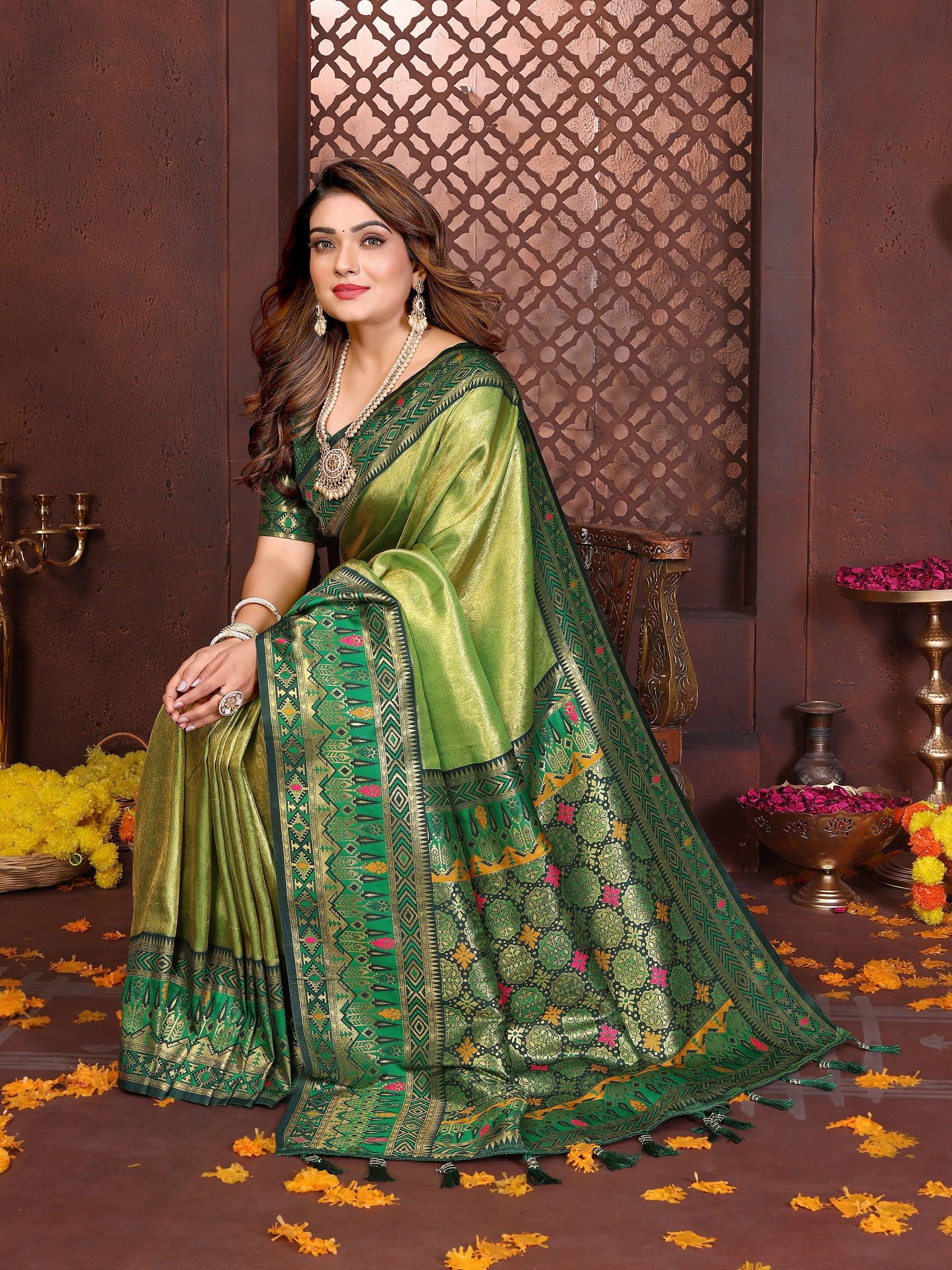 Anaita Banarasi Tissue Silk Saree - Distacart