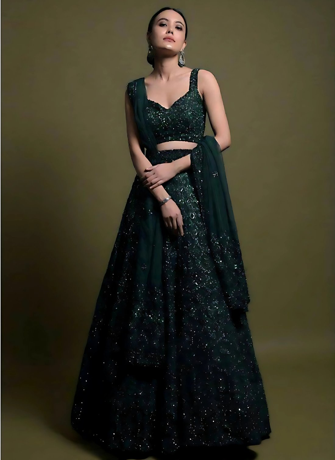 Lehenga Mart Designer Wedding Lehenga Choli For Women - Green - Distacart