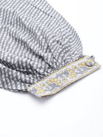 Thumbnail for Yufta Grey Floral Printed Kurta Dupatta Set - Distacart