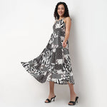 Thumbnail for Pimu Square-Neck Maxi Dress with Graphic Print-Green