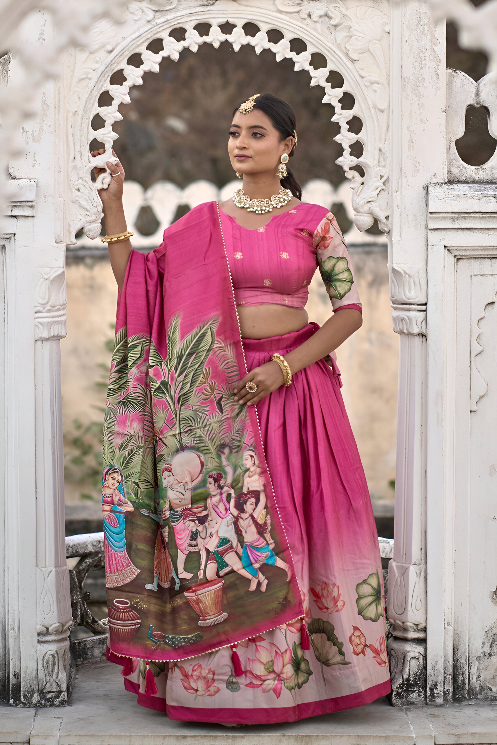 Lehenga Mart Designer Bollywood Style Wedding Lehenga Choli - Pink - Distacart
