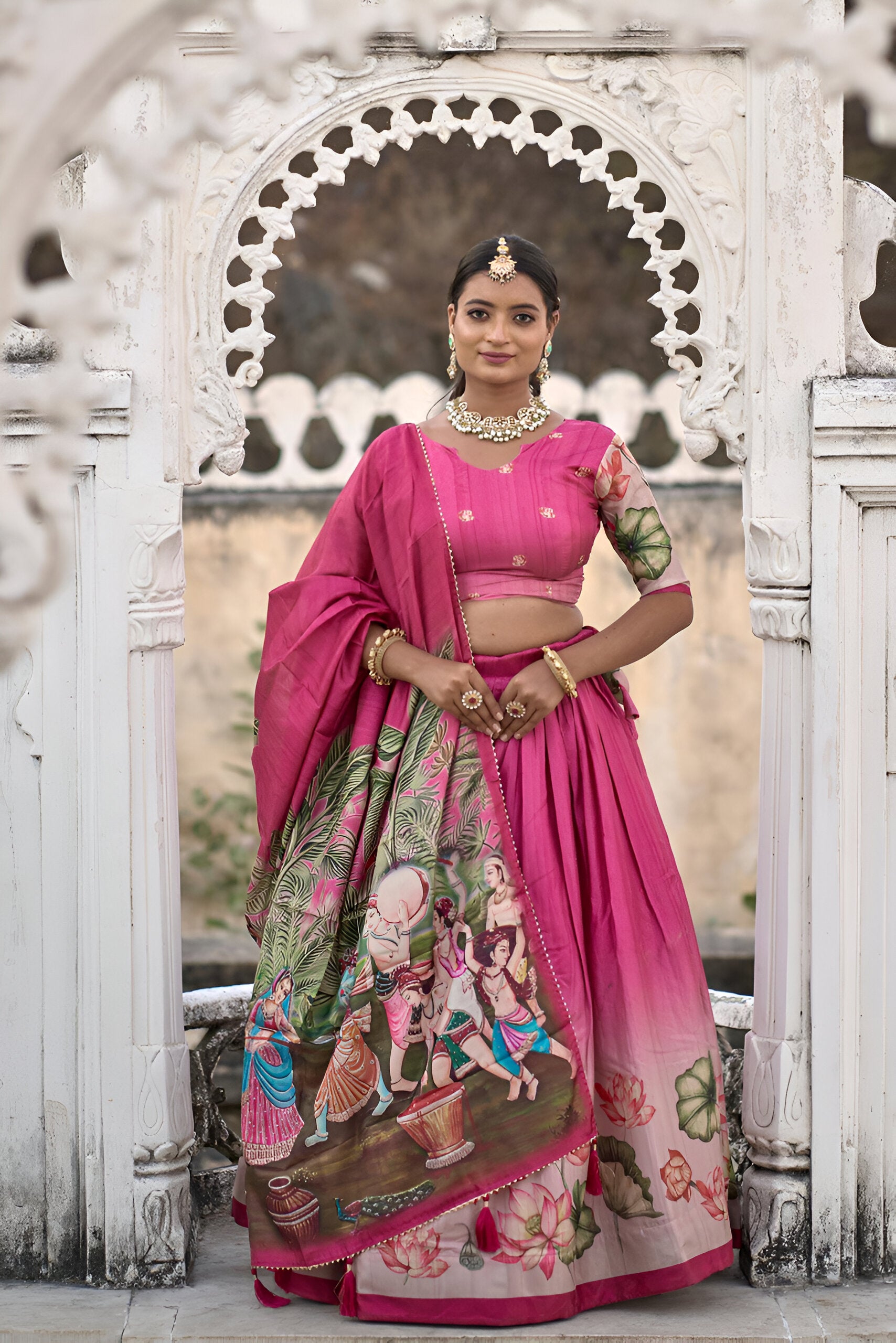 Lehenga Mart Designer Bollywood Style Wedding Lehenga Choli - Pink - Distacart