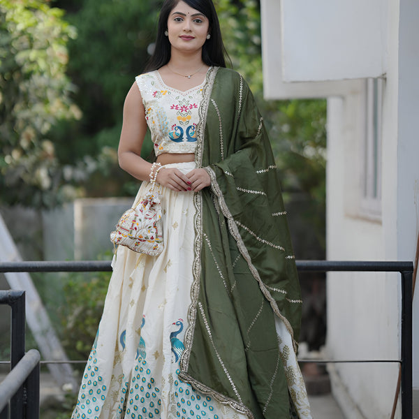 Lehenga Mart Designer Bollywood Style Wedding Lehenga Choli - Mahendi - Distacart