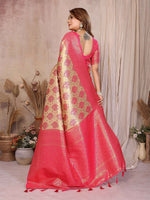 Thumbnail for Aastha Fashion Yellow Banarasi Tissue Silk Weaving Saree - Distacart