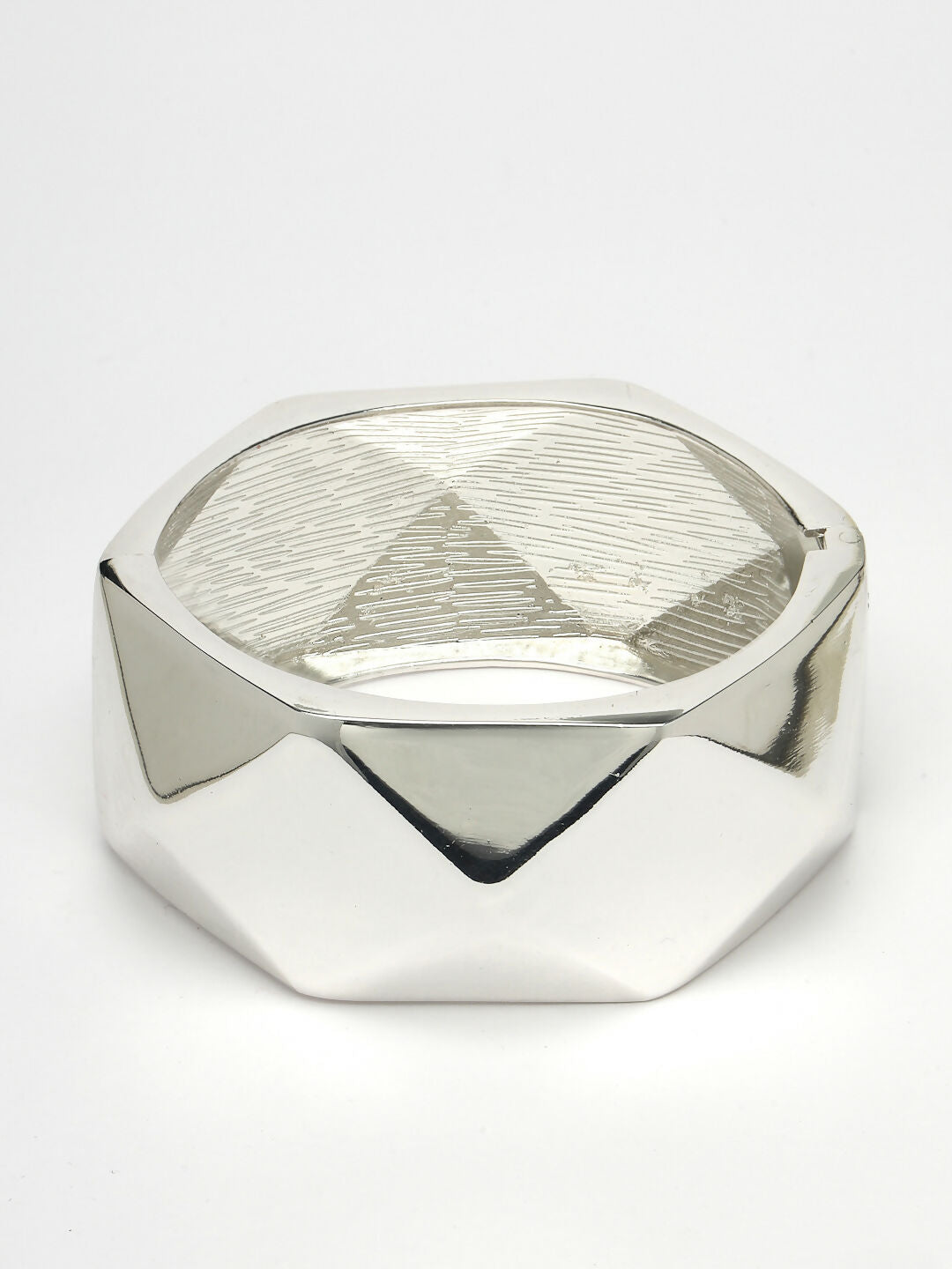 NVR Women Rhodium-Plated Kada Bracelet - Distacart