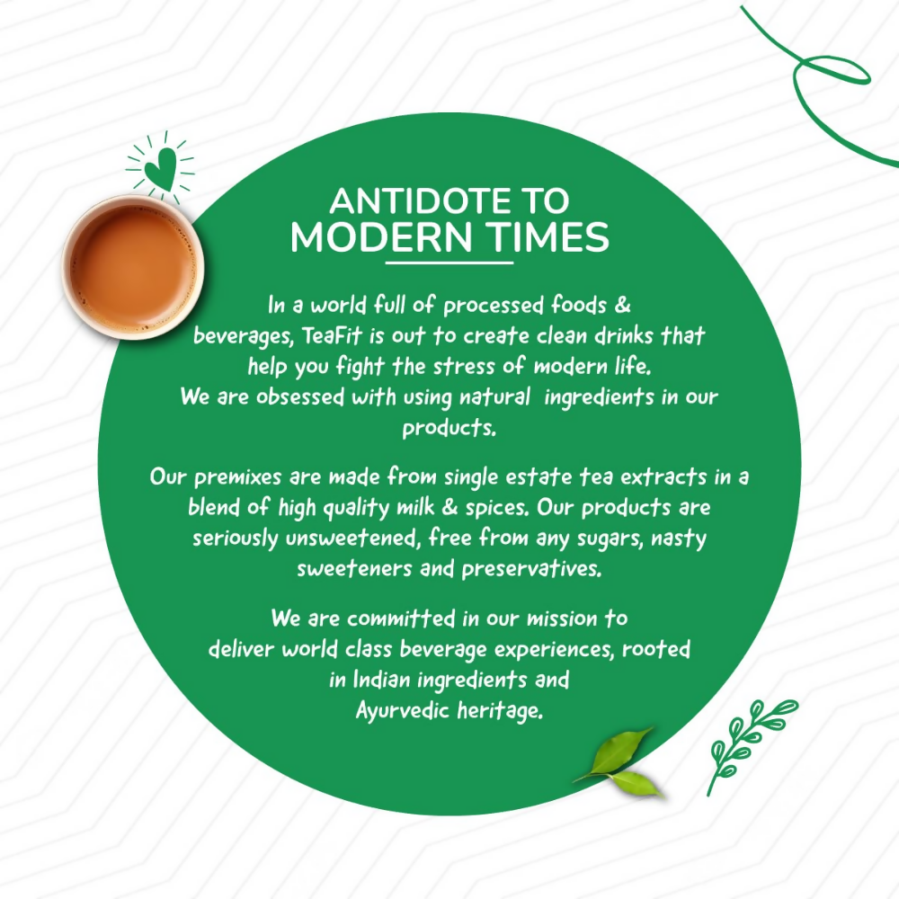 TeaFit Premium Zero Sugar Instant Tea Premix - Masala & Cardamom - Distacart