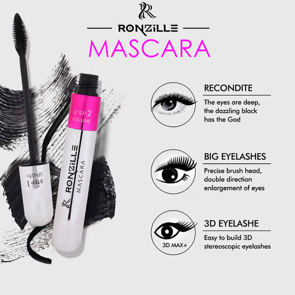 Ronzille Waterproof And Smudgeproof Two In One Mascara - Dista