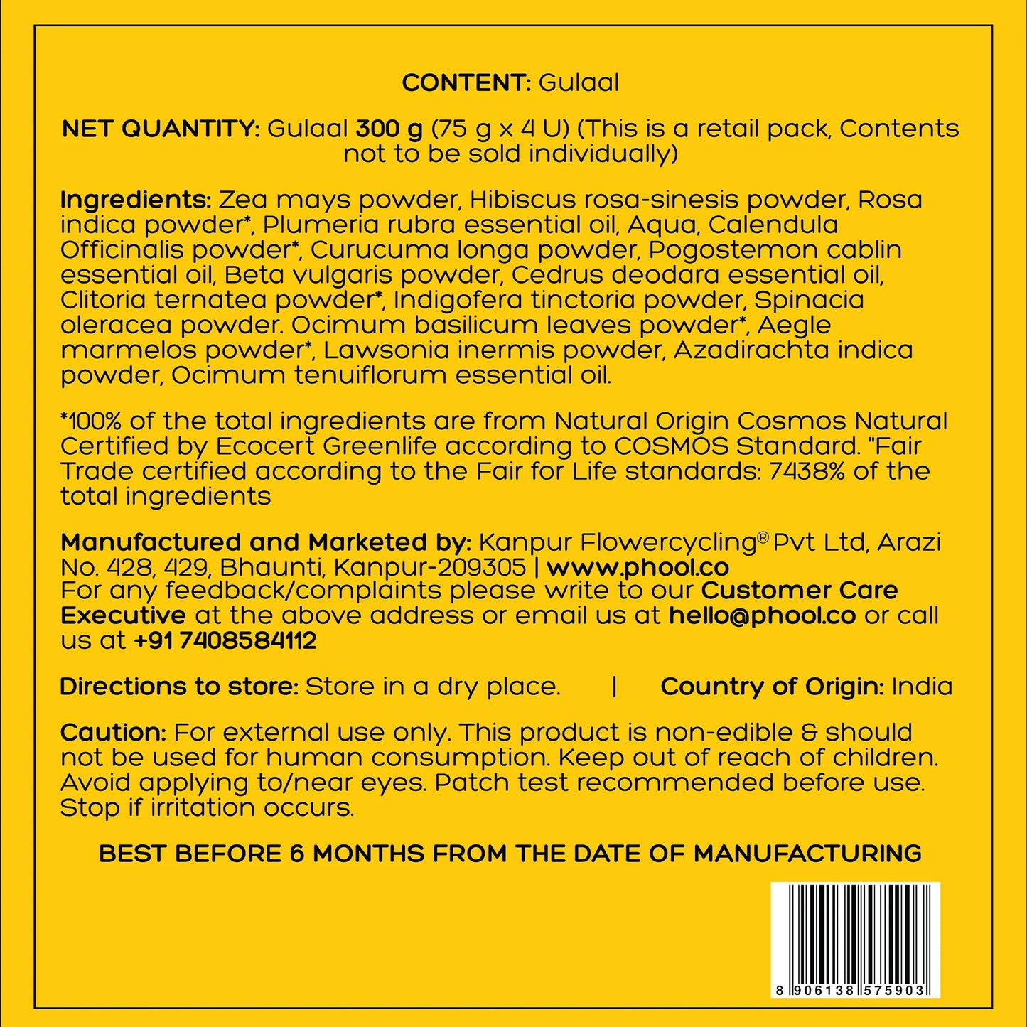 Phool Holi Natural Gulaal Party Pack - Distacart