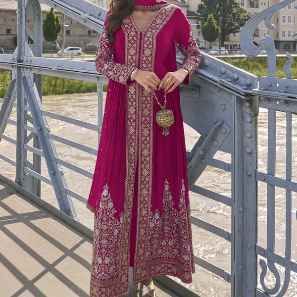 Vegaa Fashion Fashion Pink Embroidered Pakistani Designer salwar suit - Distacart