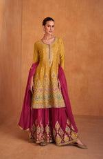 Thumbnail for Anaita Mustard Embroidered Premium Salwar Suit - Distacart