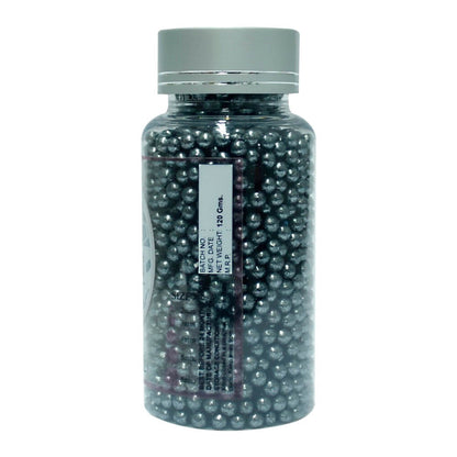 confect gun metal disco balls sprinkles 3 mm 120 gms