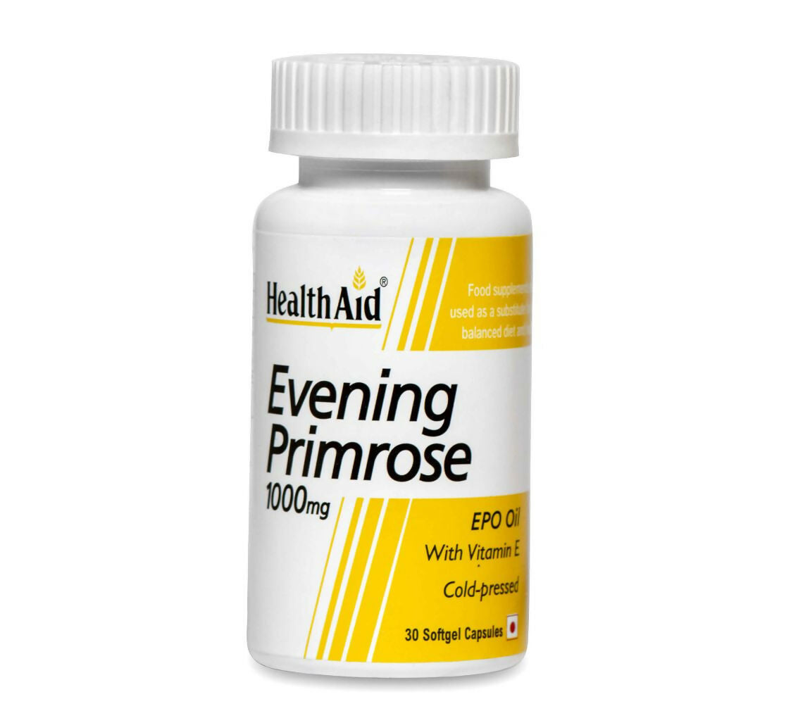 HealthAid Evening Primrose Oil 1000 mg With Vitamin E Softgel Capsules - Distacart