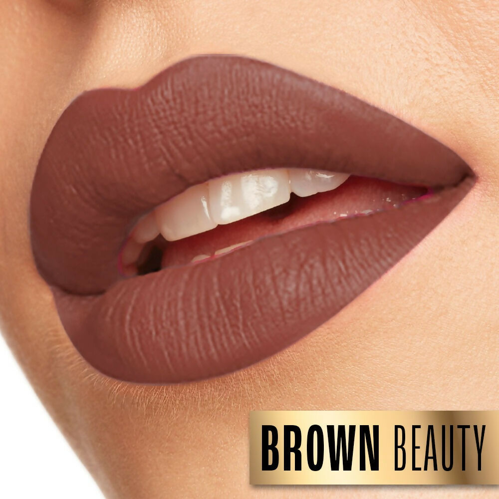 Lakme Absolute Beyond Matte Lipstick - 301 Brown Beauty - Distacart