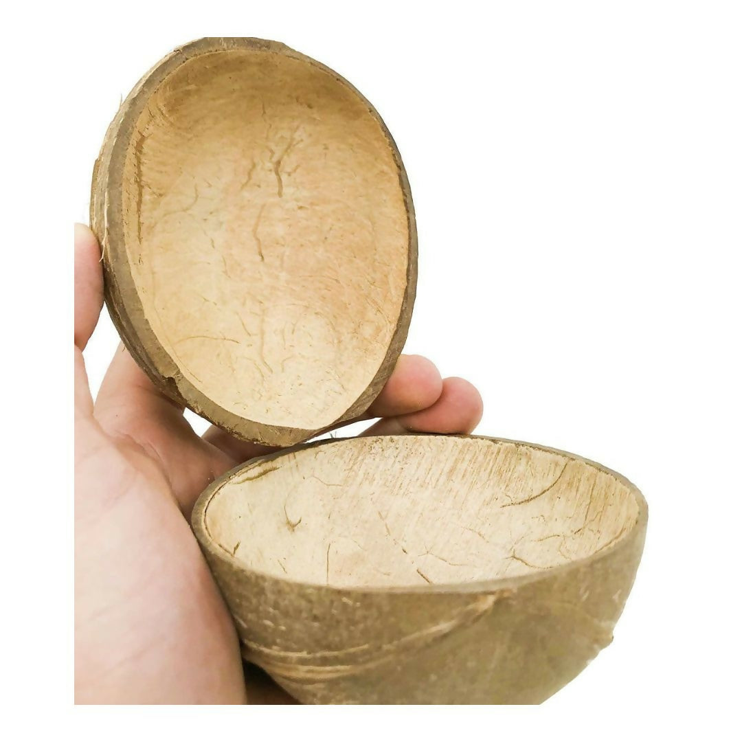 Thenga Natural Oval Coconut Shell Bowls - Dista