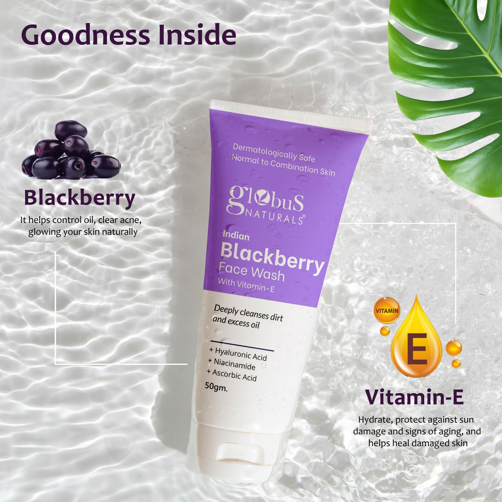Globus Naturals Indian Blackberry Face Wash with Vitamin E
