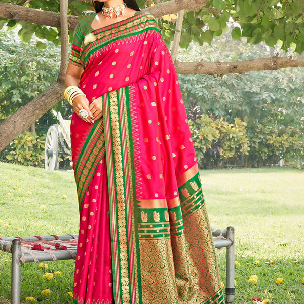 Shree Shyam Fashion Pink Soft Silk Saree - Distacart