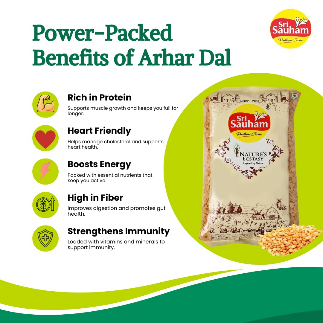 Sri Sauham Premium Unpolished Toor Dal - Distacart