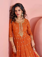 Thumbnail for Anaita Yellow Embroidered Silk Anarkali Suits - Distacart