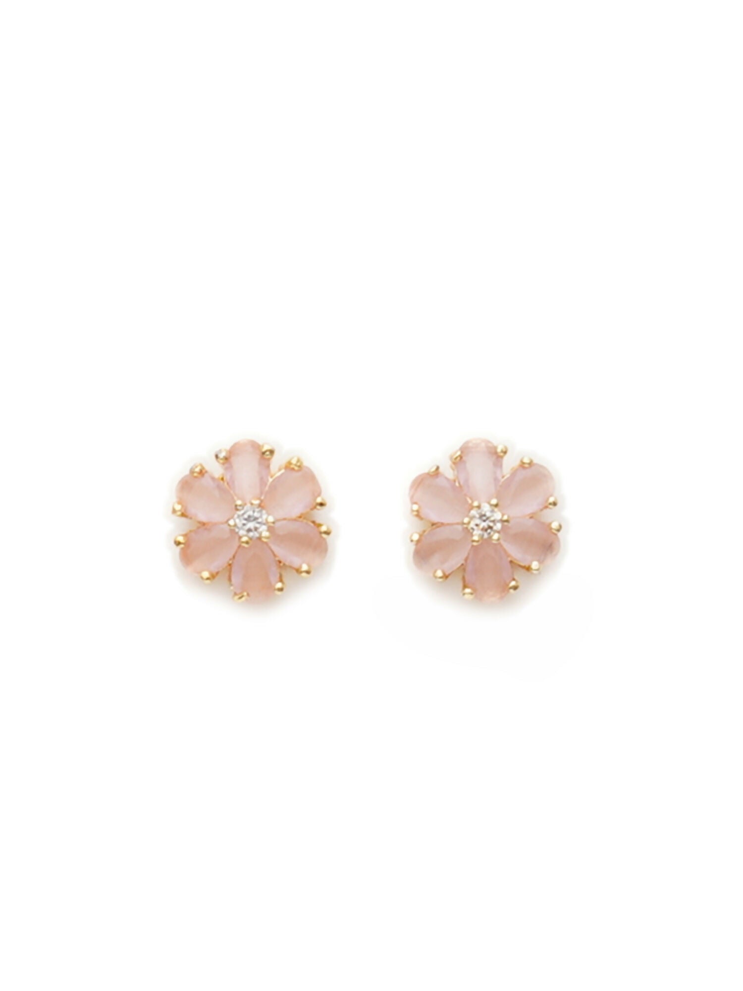 stone stud (peach) - Ruby Raang - Distacart
