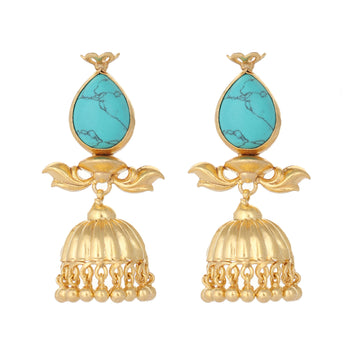 Nuyug 22K Gold Plated Turquoise Grace Earrings - Distacart