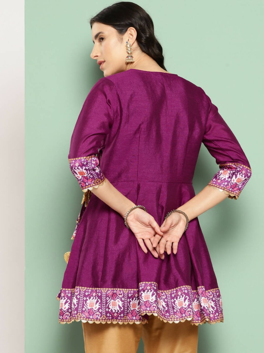 Ahalyaa Women's Traditional wear Tunic - Purple - Distacart