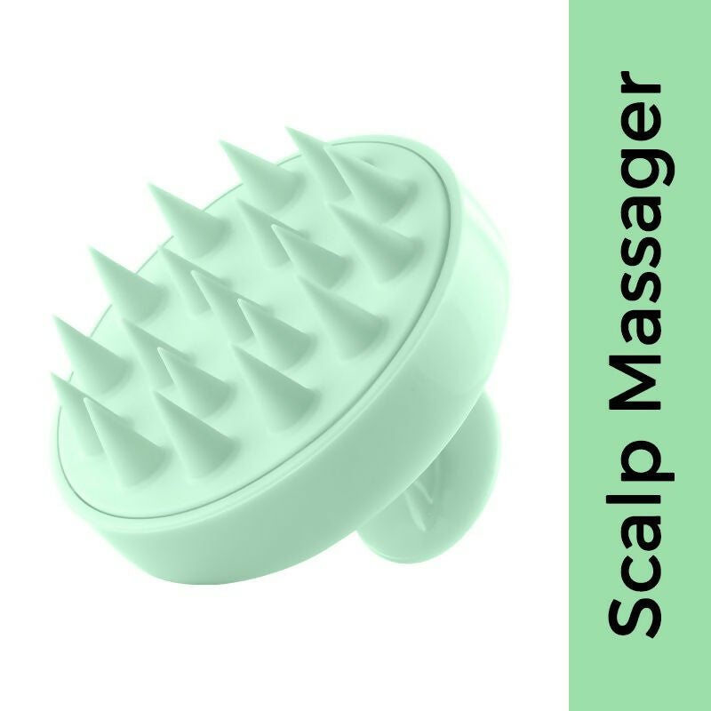 Nykaa Naturals Scalp Massager Brush For Blood Circulation & Natural Hair Growth - Green - Distacart