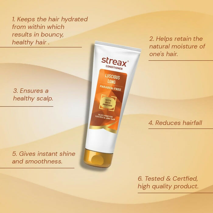 Streax Luscious Long Conditioner with Rich Protein for Reduces Hairfall - Distacart