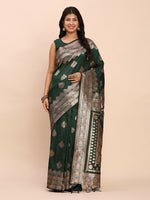Thumbnail for Astita Banarasi Silk Green Saree
