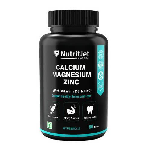 Buy NutritJet Calcium Magnesium Zinc with Vitamin D3 & B12 Veg Tablets