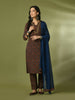 Myshka Women's Multi Printed Cotton Straight Party Kurta Set With Dupatta - Distacart