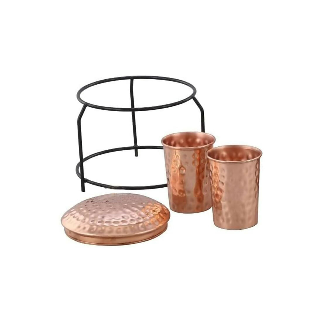 Not Available Copper Water Dispenser with 2 Glass and Stand - Dista